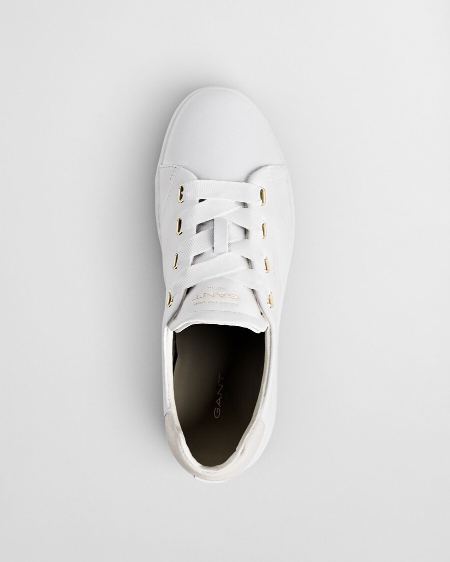 avona leder-sneaker – weiß