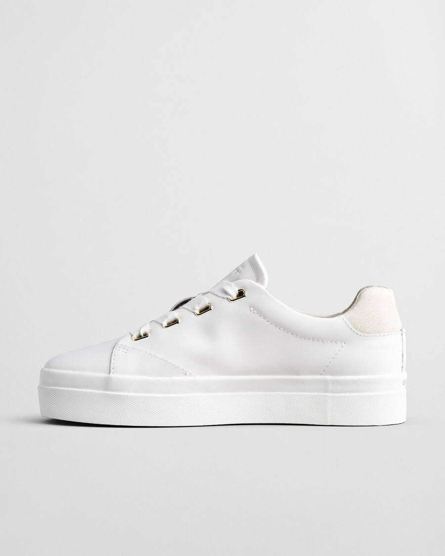 avona leder-sneaker – weiß