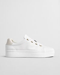 avona leder-sneaker – weiß