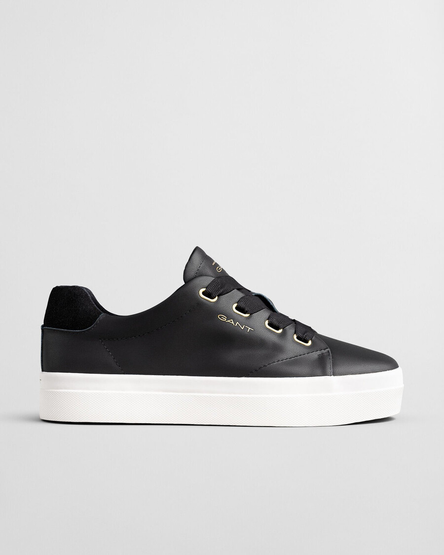 avona leder-sneaker – schwarz