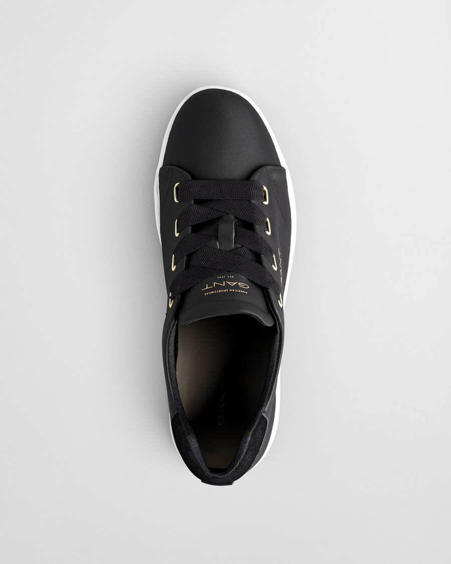 avona leder-sneaker – schwarz