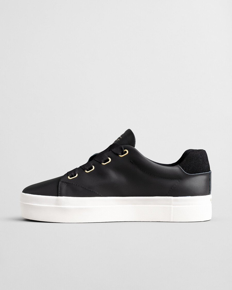 avona leder-sneaker – schwarz