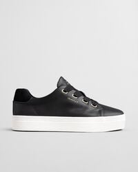 avona leder-sneaker – schwarz