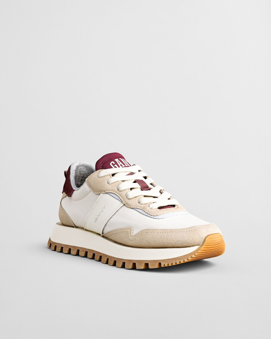 caffay sneaker aus wildleder und nylon – trockener sand