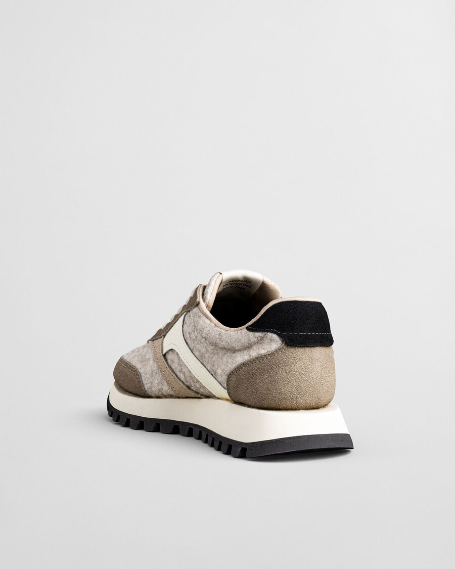 caffay sneaker aus wildlederwolle – helltaupe