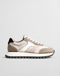 caffay sneaker aus wildlederwolle – helltaupe