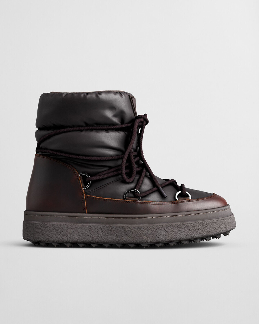snowhill schnürstiefel mittelhoch - dunkelbraun