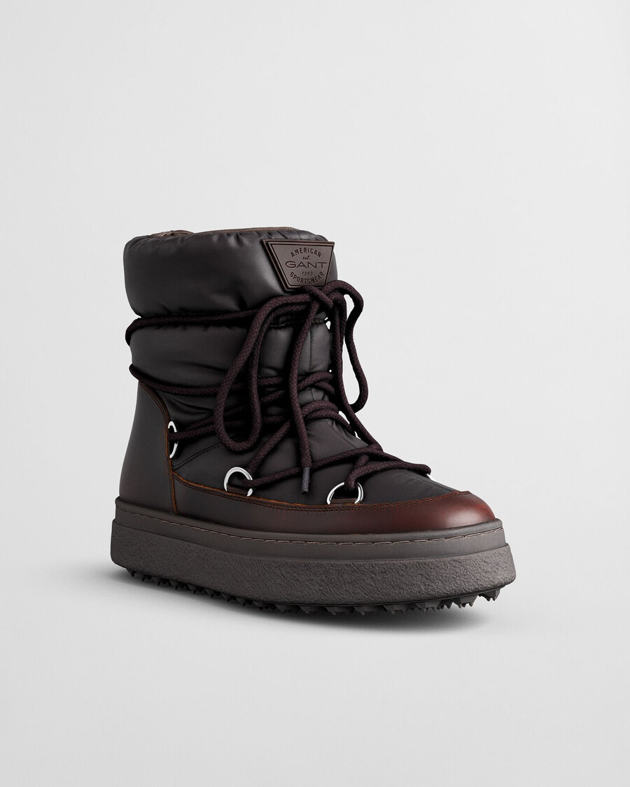 snowhill schnürstiefel mittelhoch - dunkelbraun