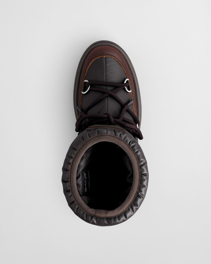 snowhill schnürstiefel mittelhoch - dunkelbraun