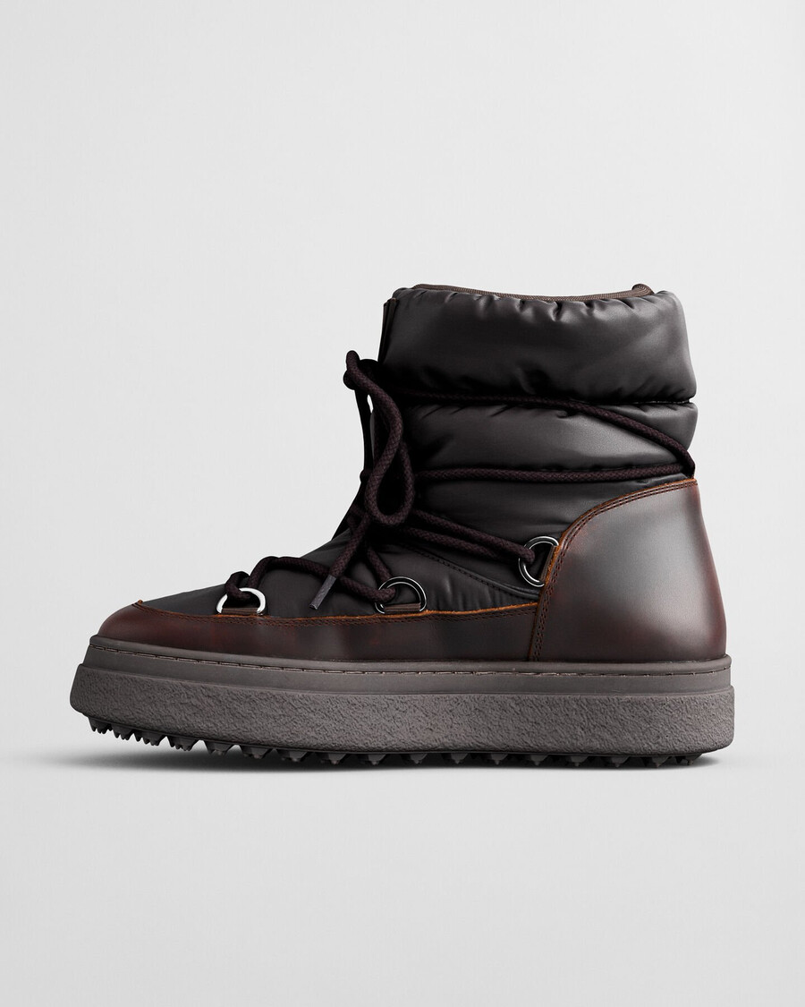 snowhill schnürstiefel mittelhoch - dunkelbraun