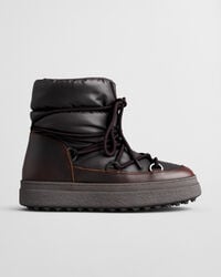 snowhill schnürstiefel mittelhoch - dunkelbraun