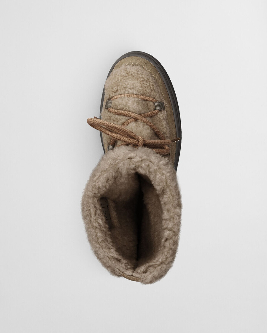 snowhill schnürstiefel mittelhoch - warmes khaki