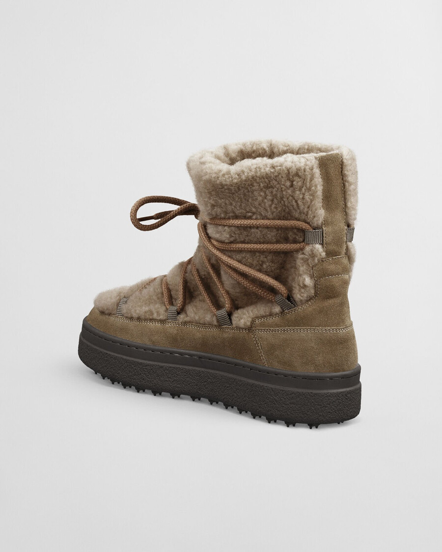 snowhill schnürstiefel mittelhoch - warmes khaki