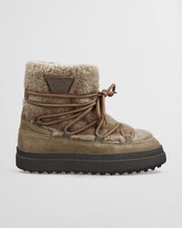 snowhill schnürstiefel mittelhoch - warmes khaki