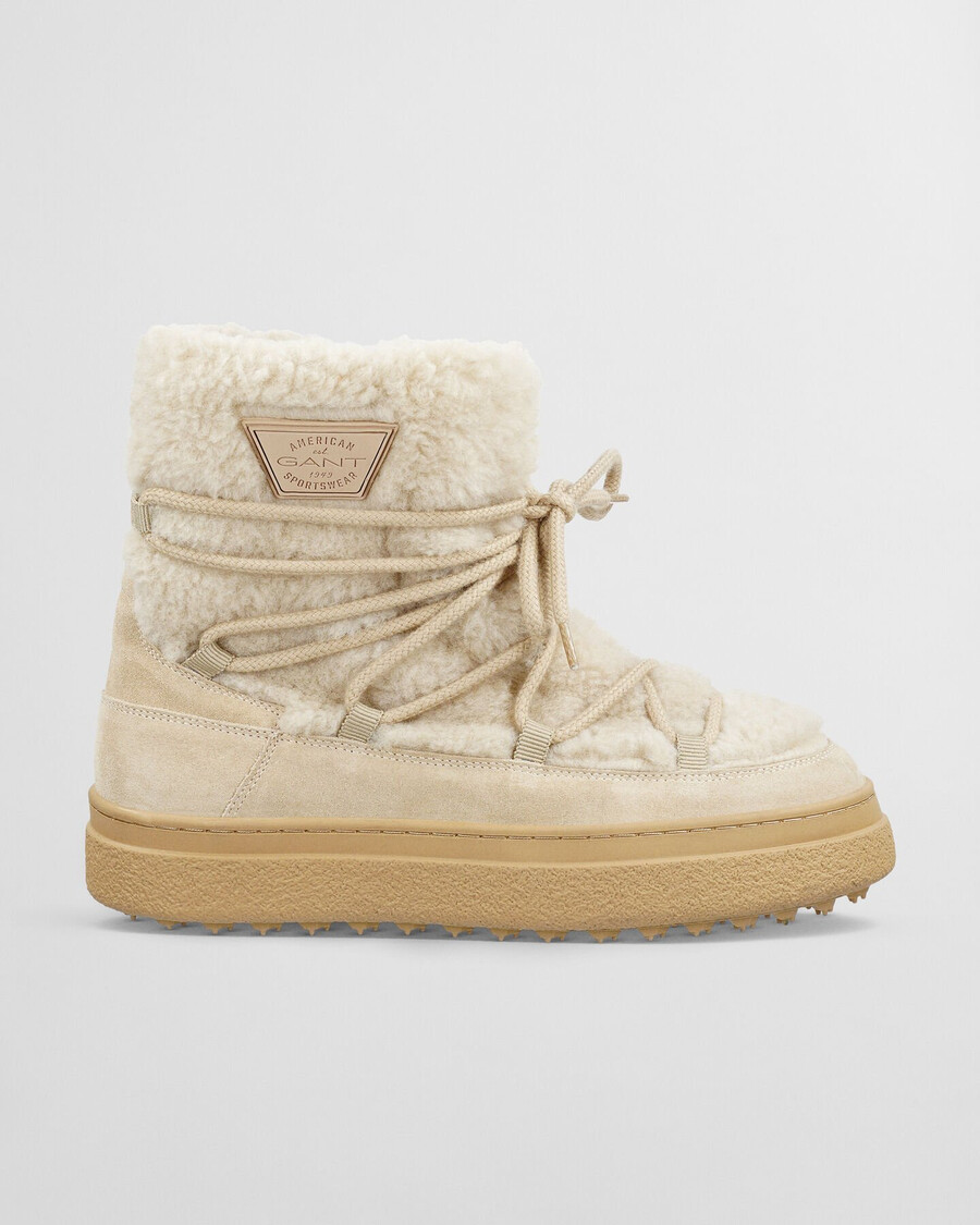 snowhill schnürstiefel mittelhoch - trockener sand