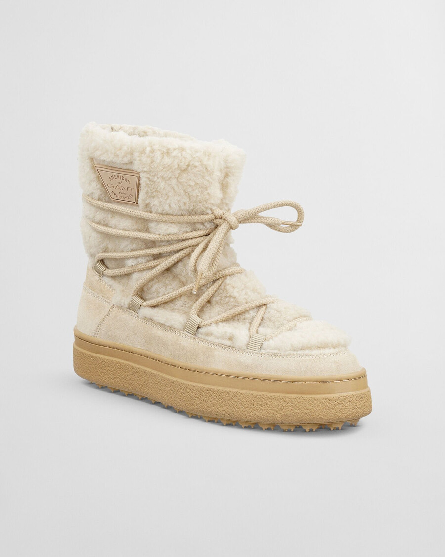 snowhill schnürstiefel mittelhoch - trockener sand
