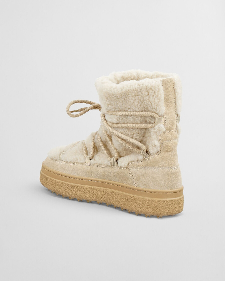 snowhill schnürstiefel mittelhoch - trockener sand