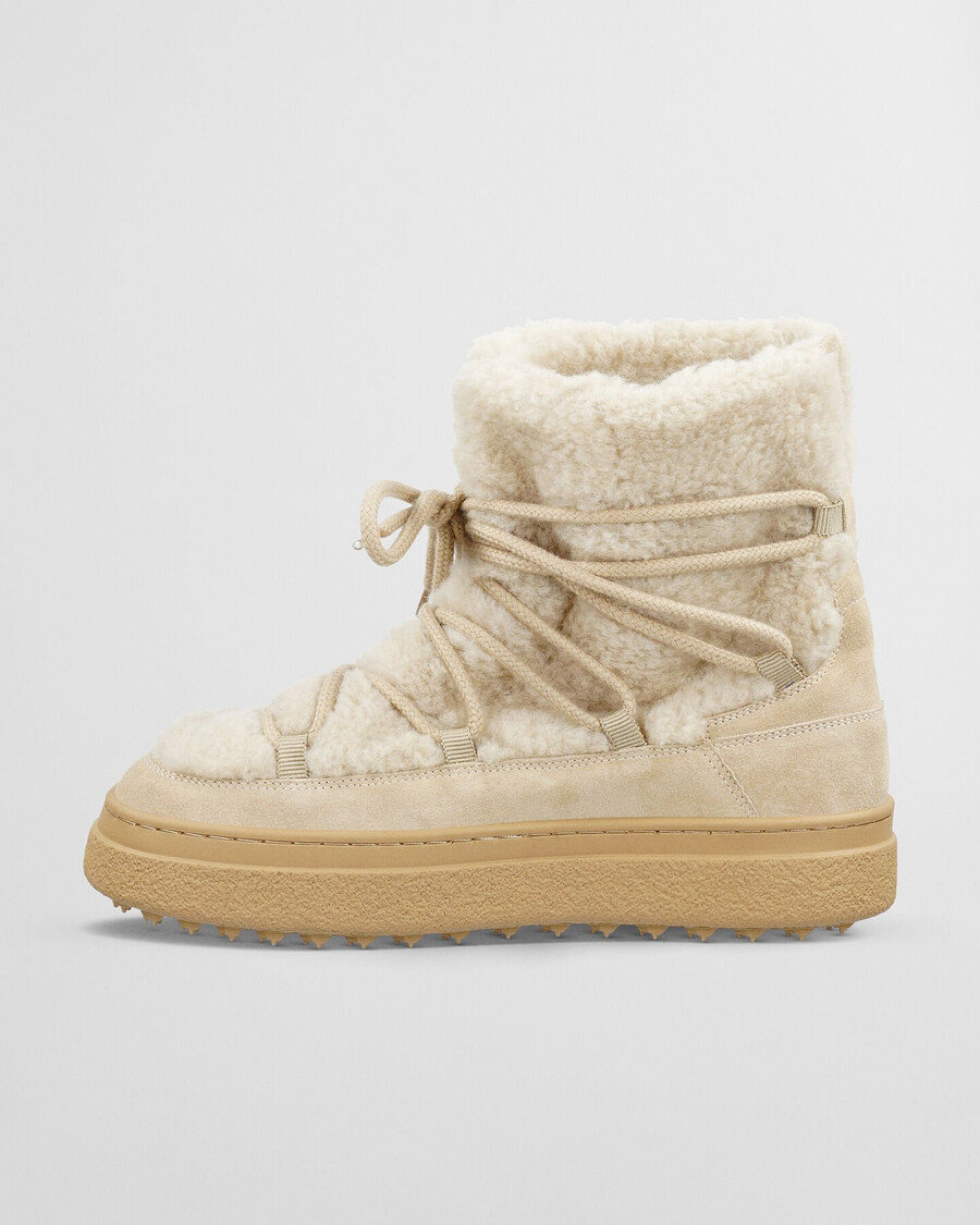 snowhill schnürstiefel mittelhoch - trockener sand