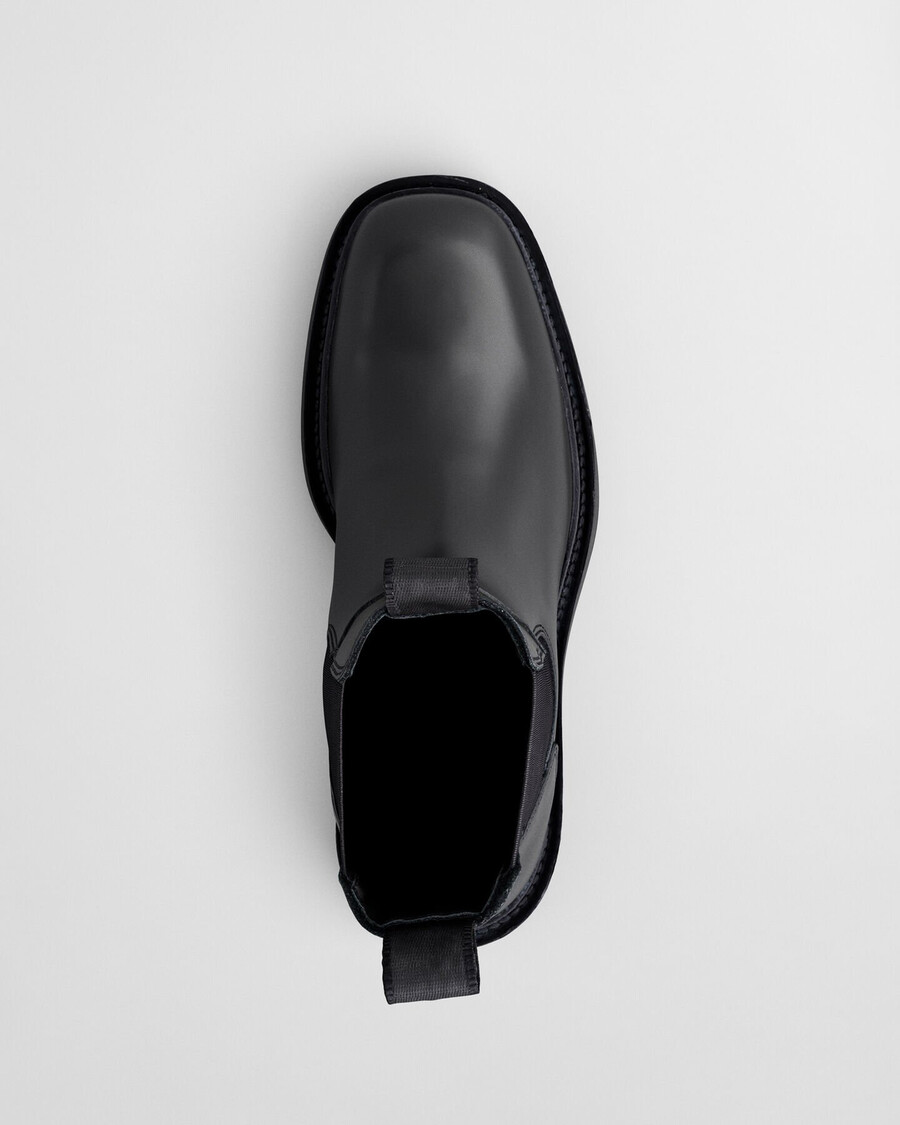 fallwi mid lederstiefel - schwarz