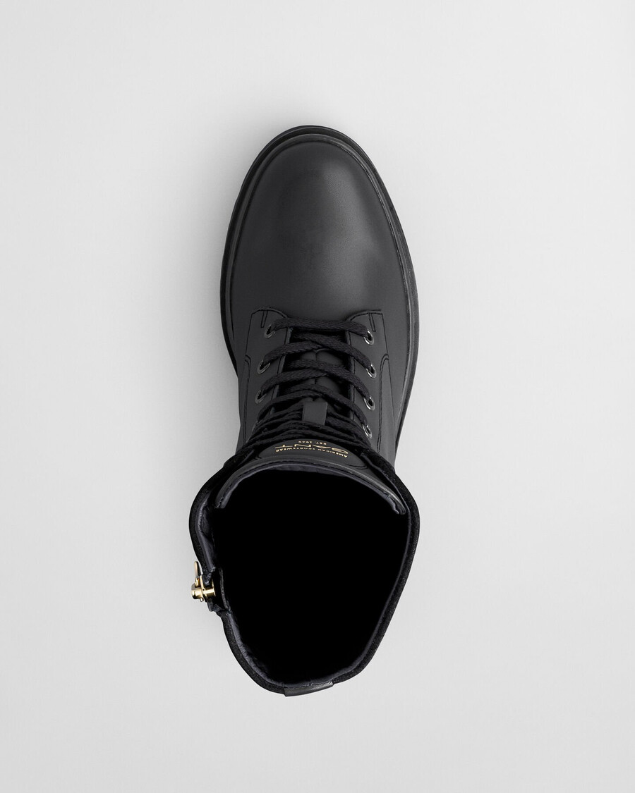 aligrey schnürstiefel aus leder – schwarz