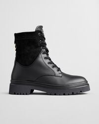 aligrey schnürstiefel aus leder – schwarz