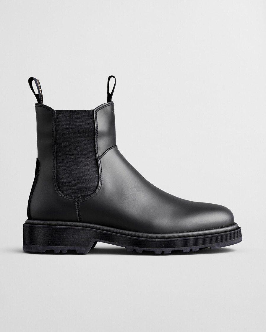 wootlynne chelsea boots aus leder – schwarz