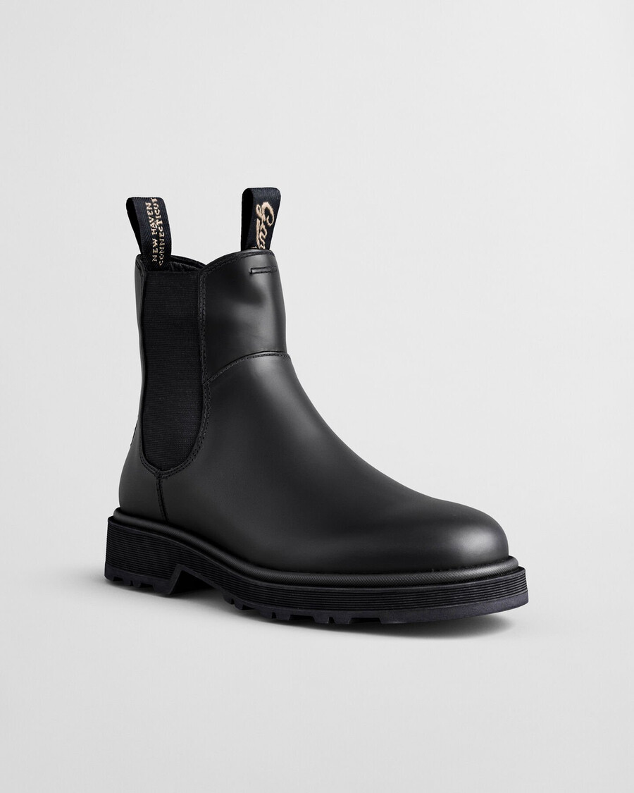 wootlynne chelsea boots aus leder – schwarz