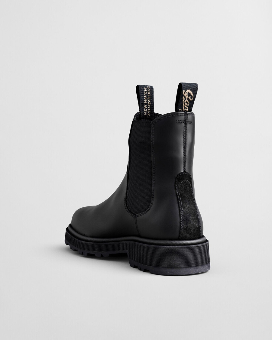 wootlynne chelsea boots aus leder – schwarz