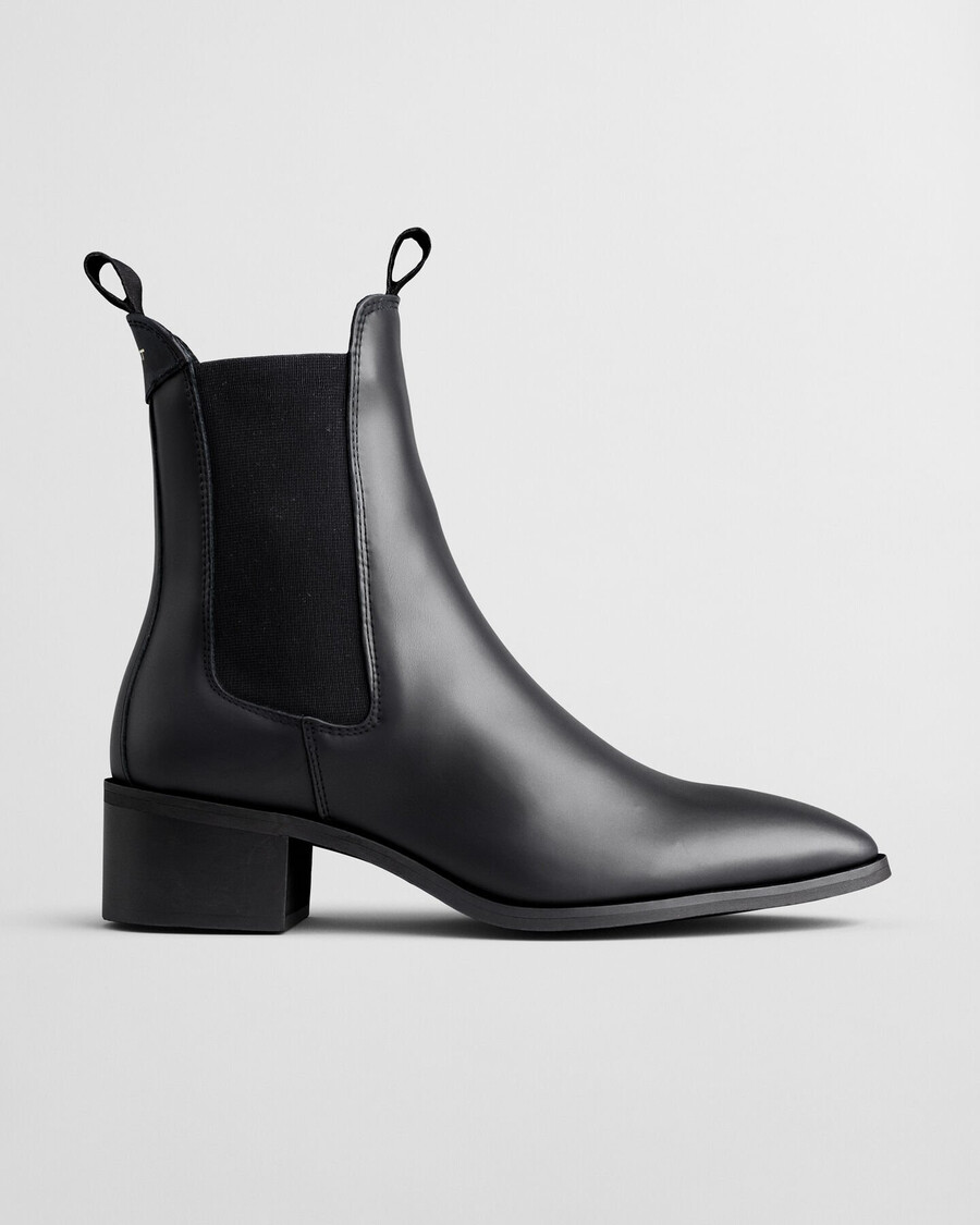 st broomly chelsea boots aus leder – schwarz
