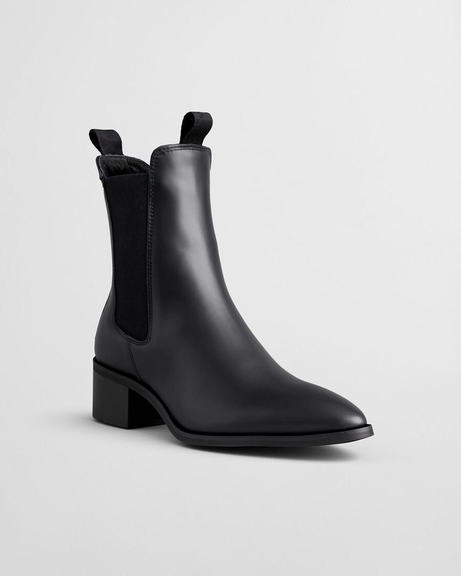 st broomly chelsea boots aus leder – schwarz