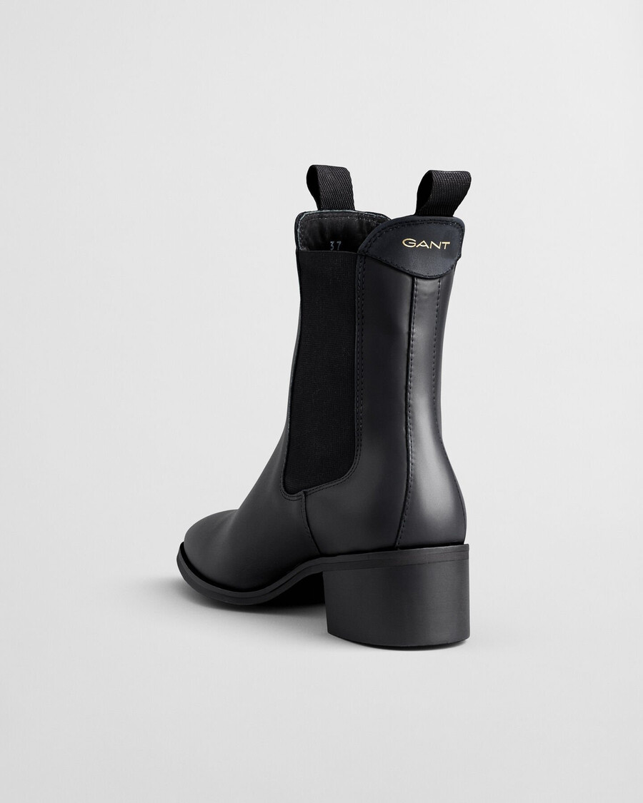 st broomly chelsea boots aus leder – schwarz