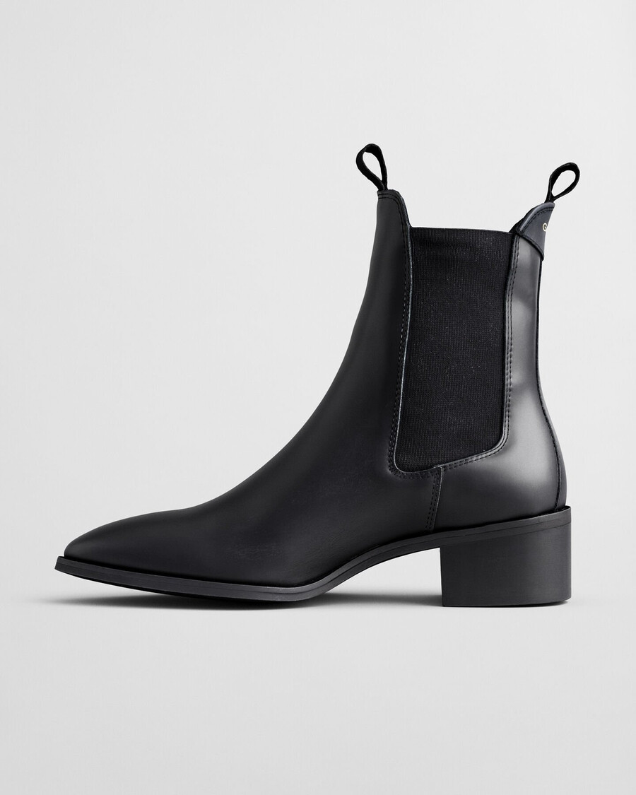 st broomly chelsea boots aus leder – schwarz