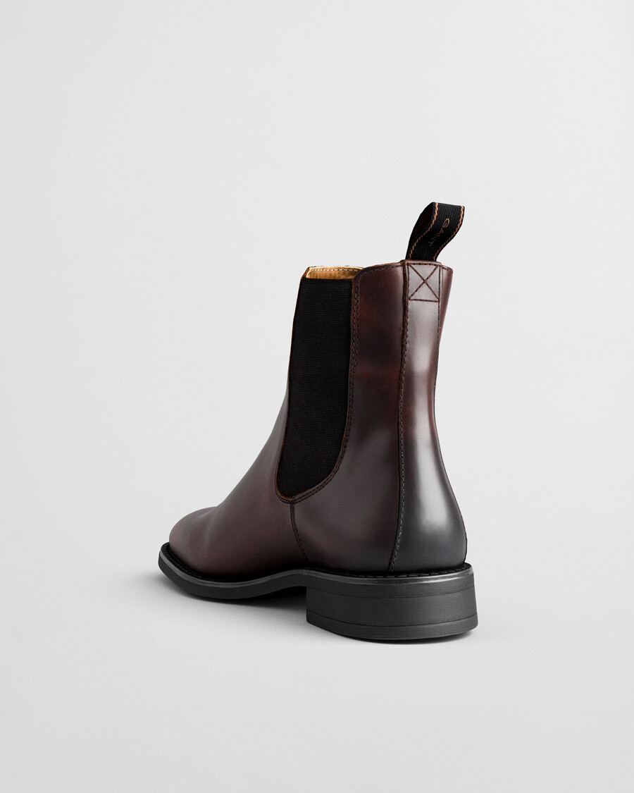 fayy chelsea-stiefel aus leder – dunkelbraun