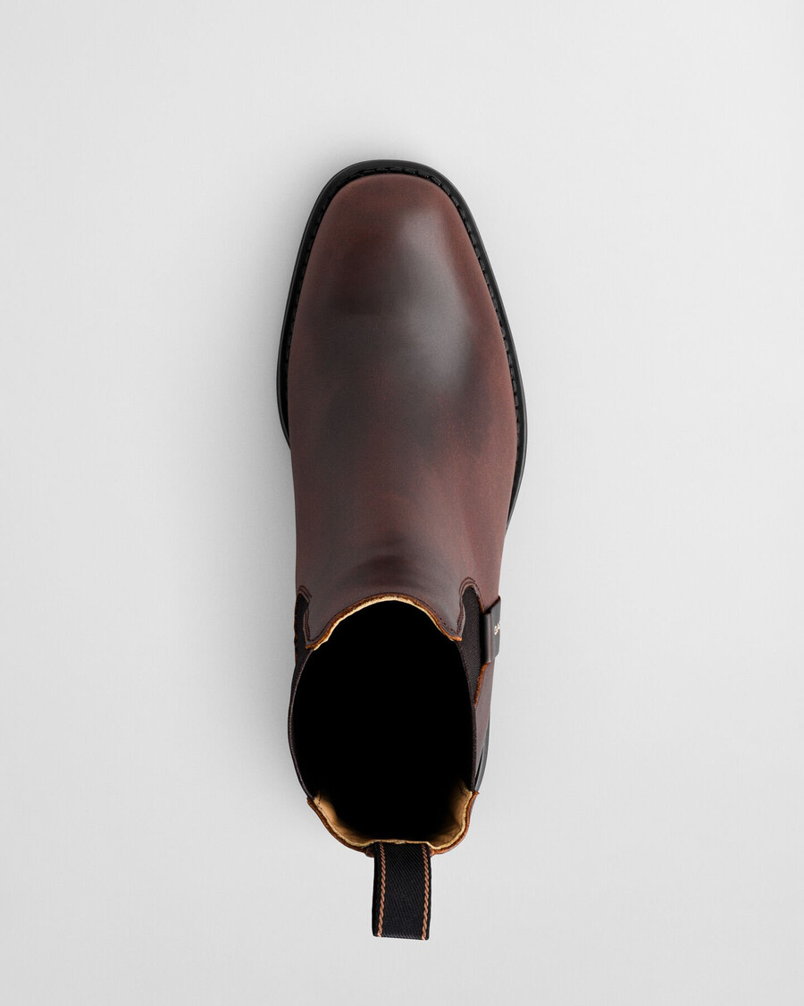 fayy chelsea-stiefel aus leder – dunkelbraun