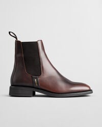 fayy chelsea-stiefel aus leder – dunkelbraun