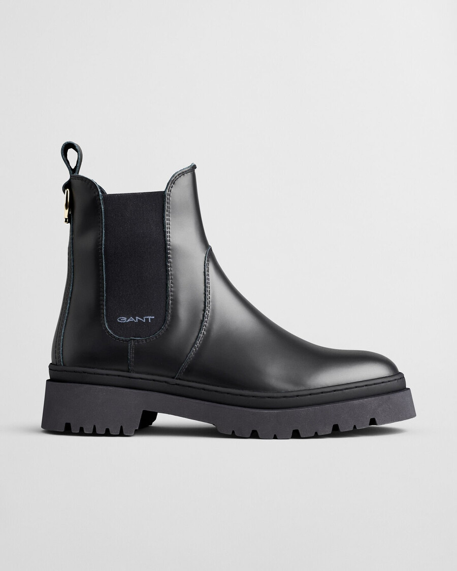 aligrey chelsea boots aus leder – schwarz