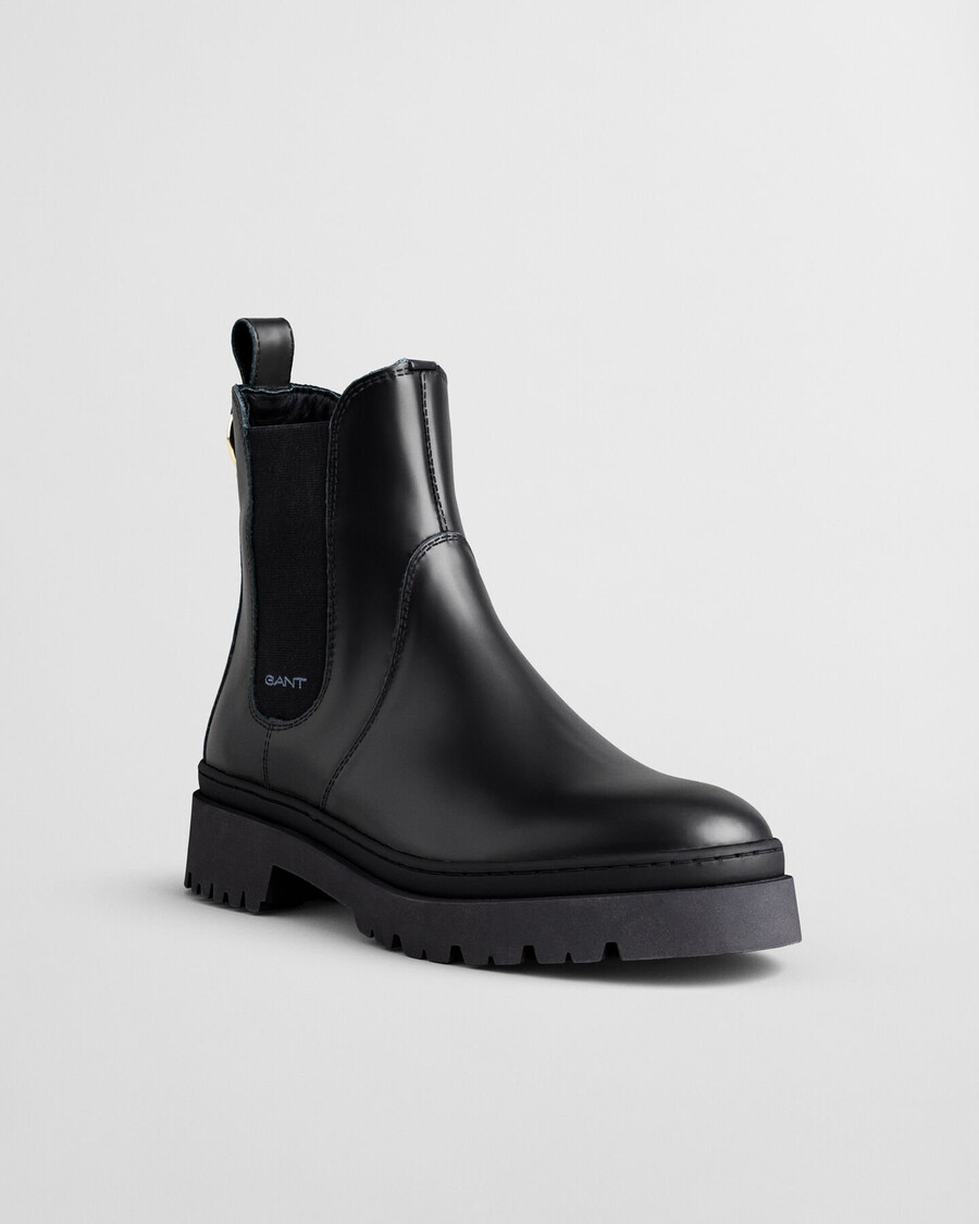 aligrey chelsea boots aus leder – schwarz