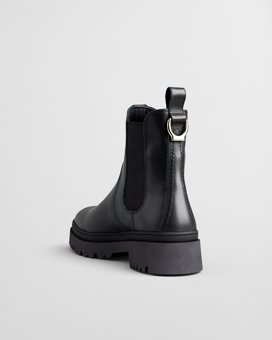 aligrey chelsea boots aus leder – schwarz