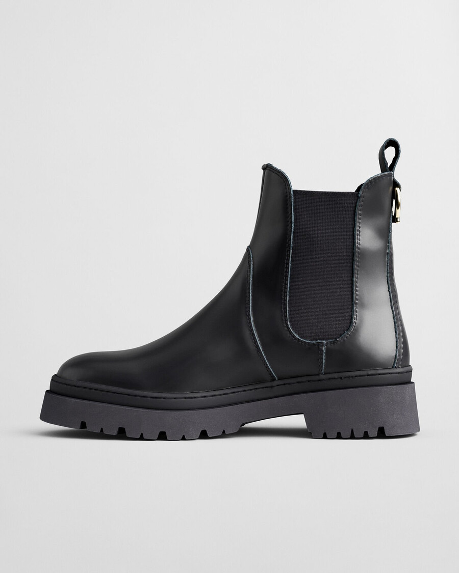 aligrey chelsea boots aus leder – schwarz