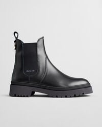 aligrey chelsea boots aus leder – schwarz