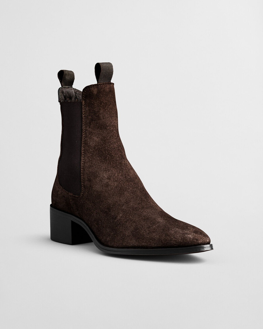 st broomly chelsea boots aus wildleder – dunkelbraun