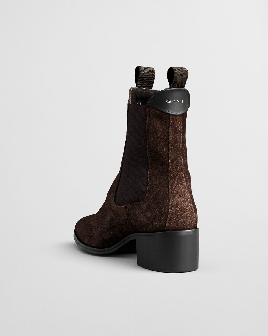 st broomly chelsea boots aus wildleder – dunkelbraun