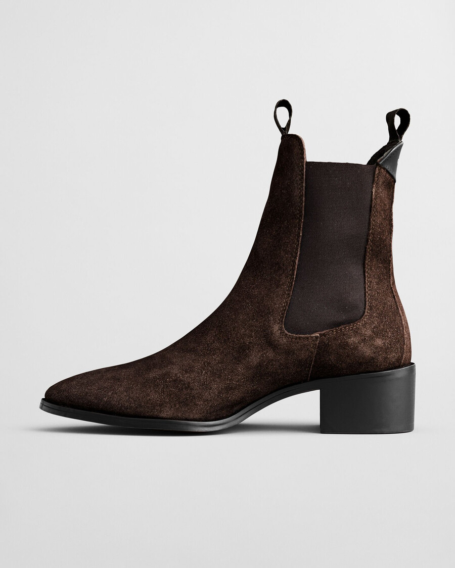 st broomly chelsea boots aus wildleder – dunkelbraun