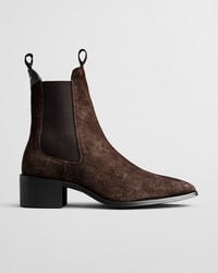 st broomly chelsea boots aus wildleder – dunkelbraun