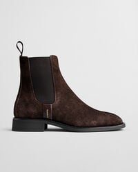 fayy wildleder-chelsea-stiefel – dunkelbraun