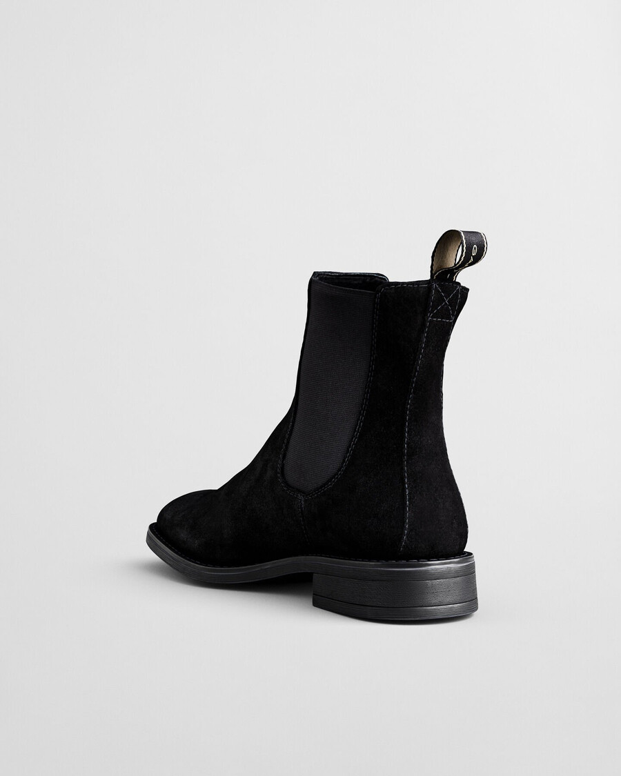 fayy wildleder-chelsea-stiefel – schwarz