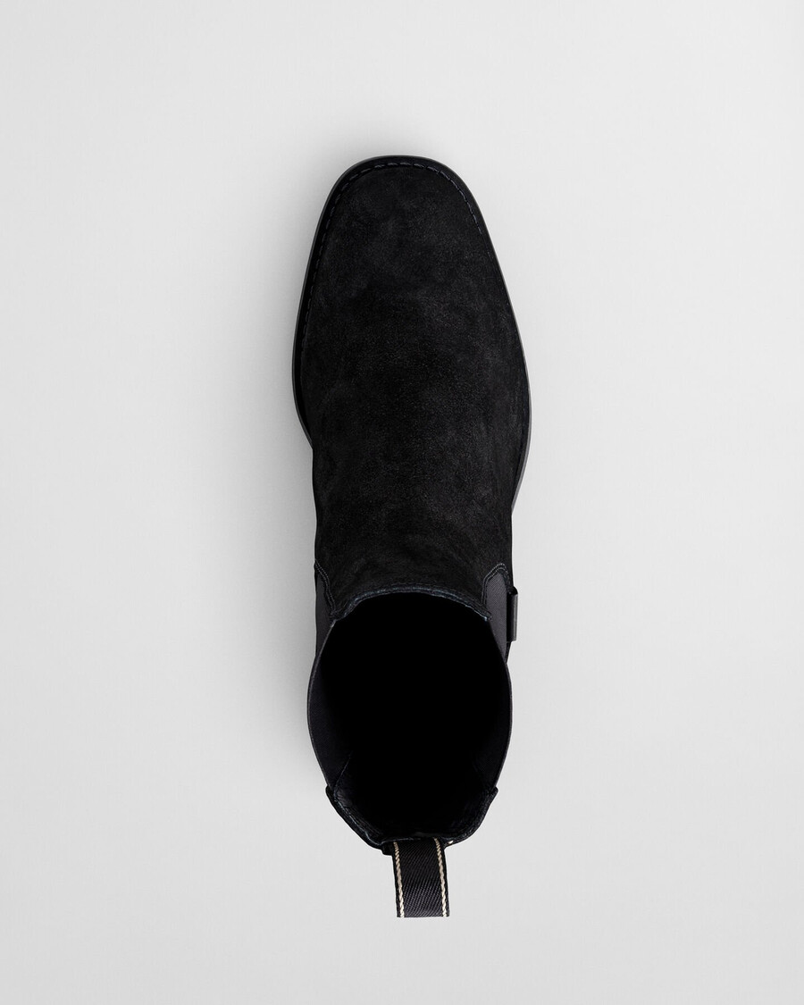 fayy wildleder-chelsea-stiefel – schwarz