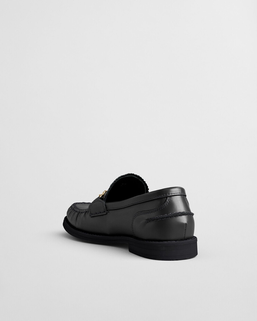 gracelyn lederslipper – schwarz