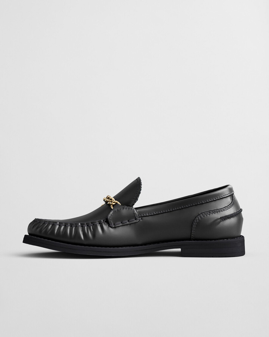gracelyn lederslipper – schwarz