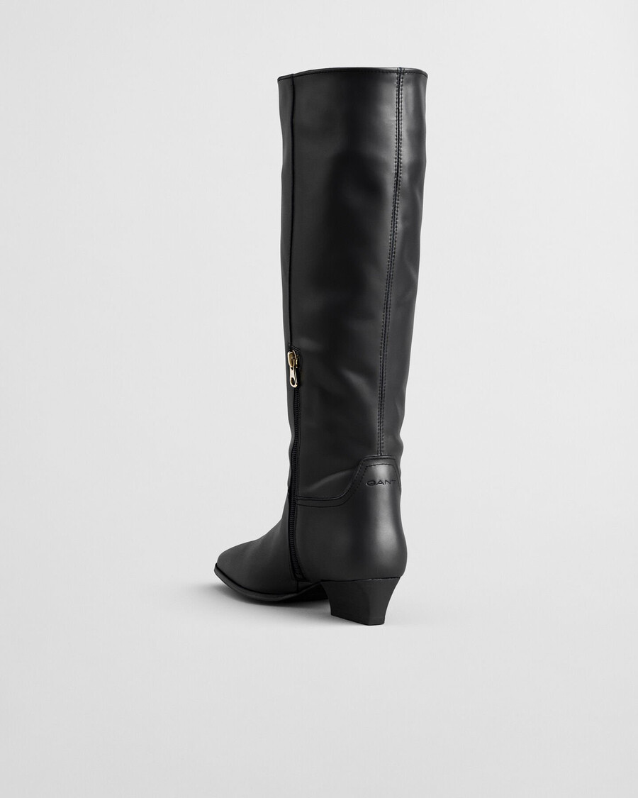 bassotte kniehohe lederstiefel - schwarz